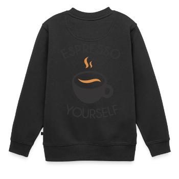 Espresso yourself - Kinder Premium Organic Sweatshirt - Schwarz - Hinten - AI Model Kid Female (0cm)