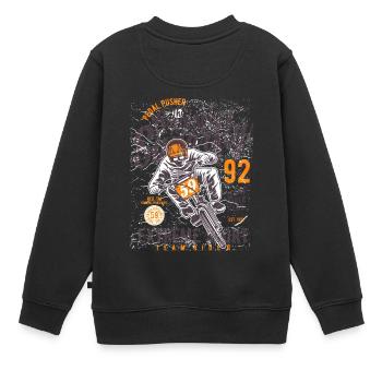 pédale Pusher - Sweat Premium enfant bio - noir - Dos - AI Model Kid Female (0cm)