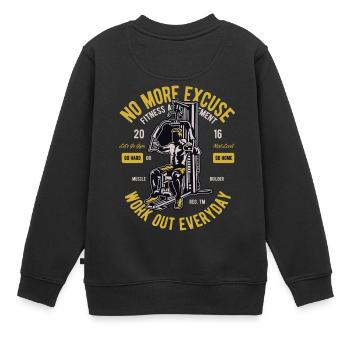 GYM - Sweat Premium enfant bio - noir - Dos - AI Model Kid Female (0cm)
