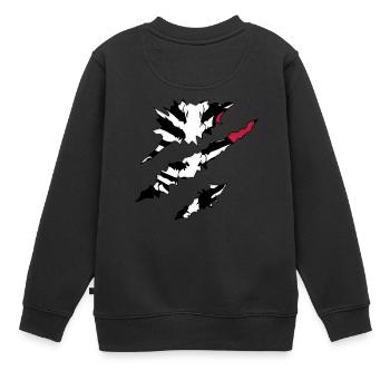 côtes de poitrine squelette squelette Costume Horreur - Sweat Premium enfant bio - noir - Dos - AI Model Kid Female (0cm)