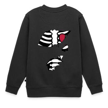 côtes de poitrine squelette squelette Costume Horreur - Sweat Premium enfant bio - noir - Dos - AI Model Kid Female (0cm)