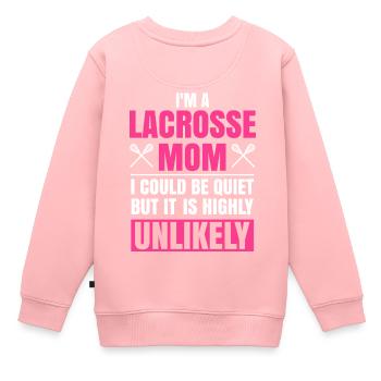 I'm A Lacrosse Mom Funny Muttertag Lacrosse - Kinder Premium Organic Sweatshirt - Rosa - Hinten - AI Model Kid Female (0cm)