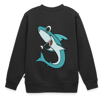 Mehr als nur ein Happen nach Geschmack - Kinder Premium Organic Sweatshirt - Schwarz - Hinten - AI Model Kid Female (0cm)
