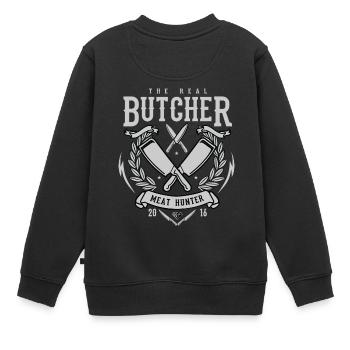 Real Butcher - Sweat Premium enfant bio - noir - Dos - AI Model Kid Female (0cm)