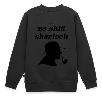 sherlock - Sweat Premium enfant bio - noir - Dos - AI Model Kid Female (0cm)