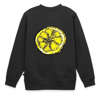 Citron de Manchester - Sweat Premium enfant bio - noir - Dos - AI Model Kid Female (0cm)