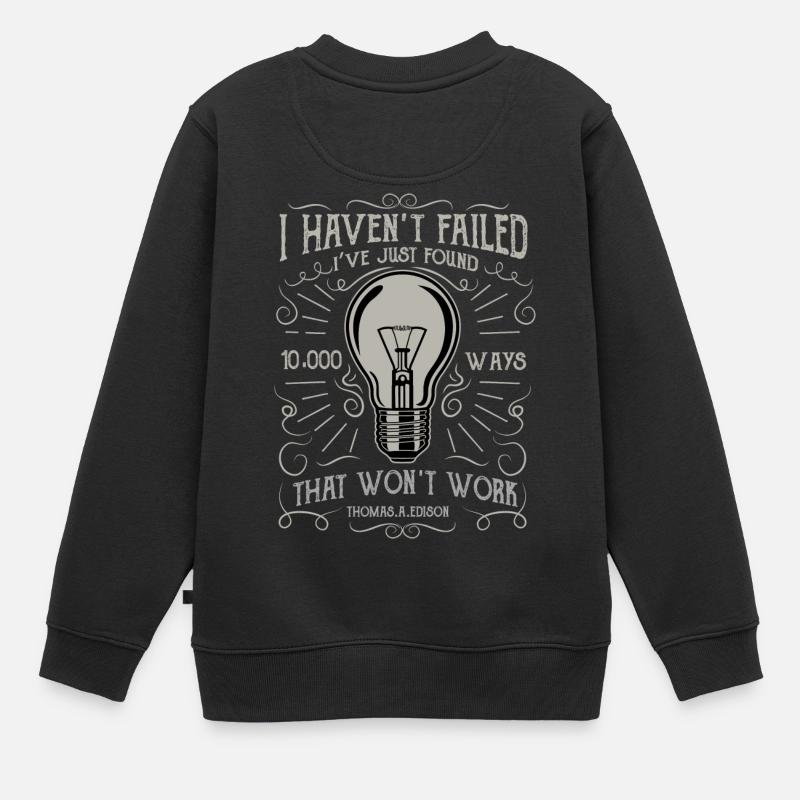 10000 façons par Edison - Sweat Premium enfant bio - noir