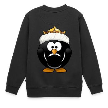 krone crown koenig king castle schloss tower burg2 - Kinder Premium Organic Sweatshirt - Schwarz - Hinten - AI Model Kid Female (0cm)