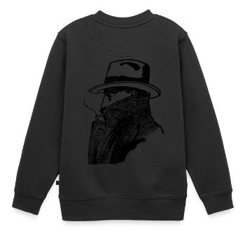 Agent Detektiv - Kinder Premium Organic Sweatshirt - Schwarz - Hinten - AI Model Kid Female (0cm)
