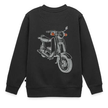 Simson SR50 SR80 - Sweat Premium enfant bio - noir - Dos - AI Model Kid Female (0cm)