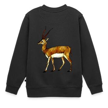 Antilope - Kinder Premium Organic Sweatshirt - Schwarz - Hinten - AI Model Kid Female (0cm)