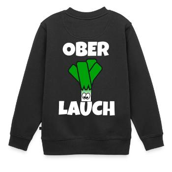 Ober Lauch | Lauch | Muskelmann - Kinder Premium Organic Sweatshirt - Schwarz - Hinten - AI Model Kid Female (0cm)