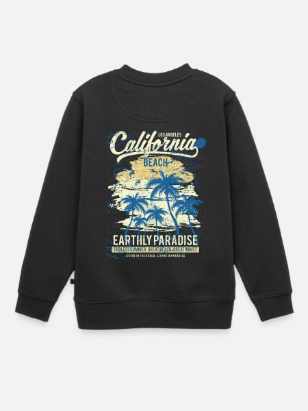 Plage de Californie - Sweat Premium enfant bio - noir