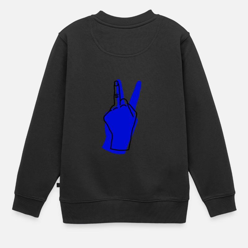 paix bleu - Sweat Premium enfant bio - noir