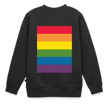 Einfach stolz und stolz - Kinder Premium Organic Sweatshirt - Schwarz - Hinten - AI Model Kid Female (0cm)