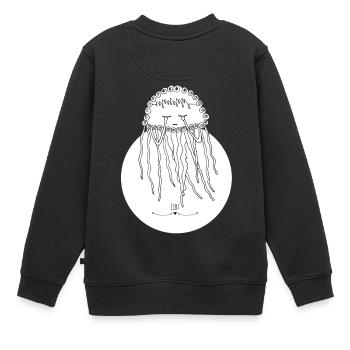 Quallen die durchsichtigen Herrscher des Meeres - Kinder Premium Organic Sweatshirt - Schwarz - Hinten - AI Model Kid Female (0cm)