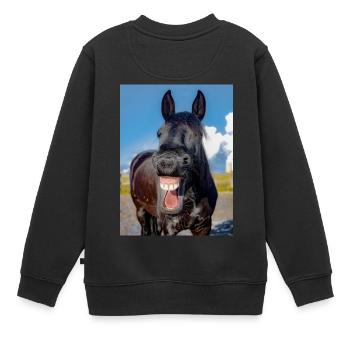 Cheval LOL - Sweat Premium enfant bio - noir - Dos - AI Model Kid Female (0cm)