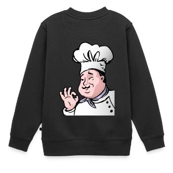 Chef de cuisine - Sweat Premium enfant bio - noir - Dos - AI Model Kid Female (0cm)