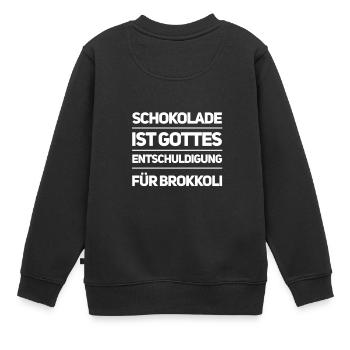 der Schöpfer und Humor - Kinder Premium Organic Sweatshirt - Schwarz - Hinten - AI Model Kid Female (0cm)
