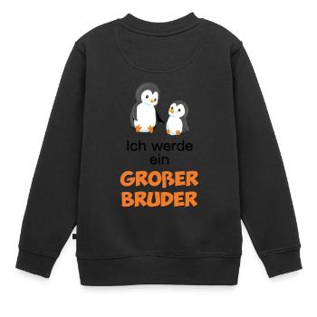 Je serai un grand frère - Sweat Premium enfant bio - noir - Dos - AI Model Kid Female (0cm)