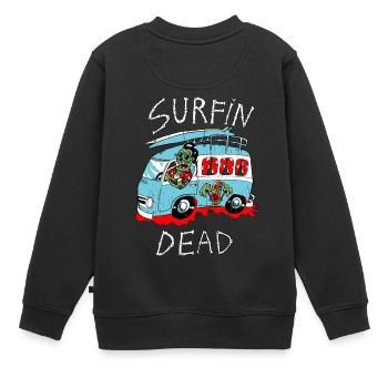 kombi zombie - Kinder Premium Organic Sweatshirt - Schwarz - Hinten - AI Model Kid Female (0cm)