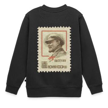 Lenin - Kinder Premium Organic Sweatshirt - Schwarz - Hinten - AI Model Kid Female (0cm)