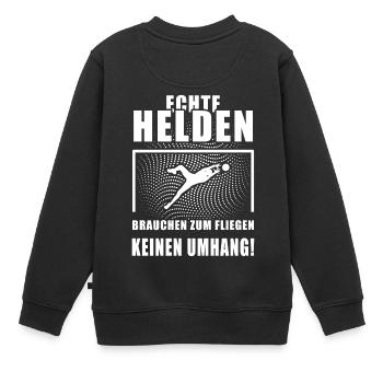 Echte Helden Tothüter Torwart cooler Spruch Sport - Kinder Premium Organic Sweatshirt - Schwarz - Hinten - AI Model Kid Female (0cm)