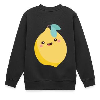 citron - Sweat Premium enfant bio - noir - Dos - AI Model Kid Female (0cm)