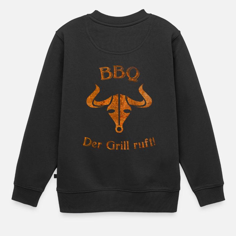 BBQ - Kids Premium Organic Sweatshirt - black