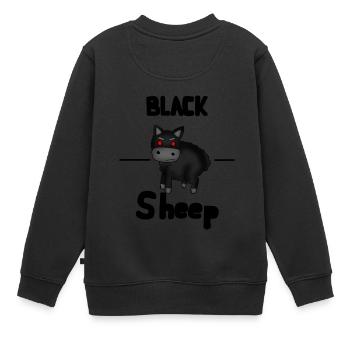 schwarze Schafe - Kinder Premium Organic Sweatshirt - Schwarz - Hinten - AI Model Kid Female (0cm)