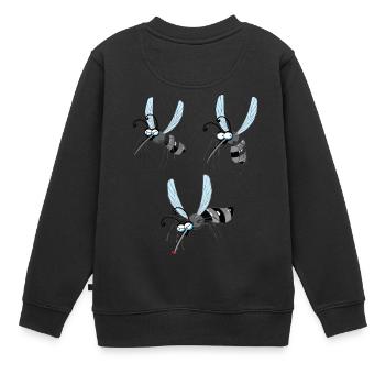 Mosqui 20 - Sweat Premium enfant bio - noir - Dos - AI Model Kid Female (0cm)
