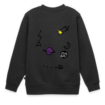 univers - Sweat Premium enfant bio - noir - Dos - AI Model Kid Female (0cm)