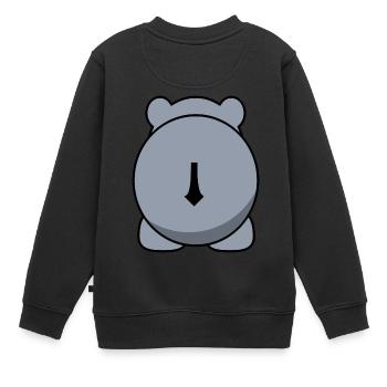 hippo nilpferd hippopotamus hippobath baby36 - Kinder Premium Organic Sweatshirt - Schwarz - Hinten - AI Model Kid Female (0cm)