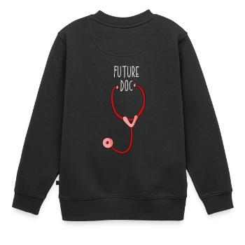 Médecine cadeau futur médecin de docteur - Sweat Premium enfant bio - noir - Dos - AI Model Kid Female (0cm)