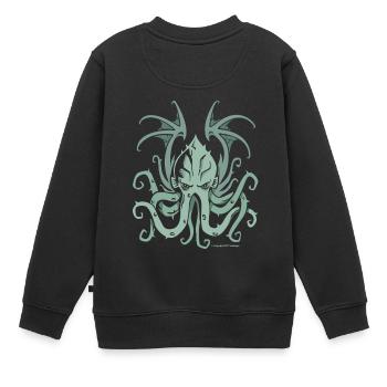Cthulhu Cauchemar - Sweat Premium enfant bio - noir - Dos - AI Model Kid Female (0cm)