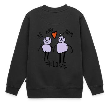 Moi et maman #Love - Sweat Premium enfant bio - noir - Dos - AI Model Kid Female (0cm)
