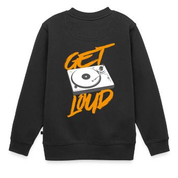 Get Loud - Sweat Premium enfant bio - noir - Dos - AI Model Kid Female (0cm)