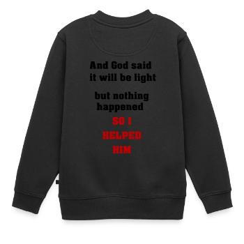 Électricien électricien électricien - Sweat Premium enfant bio - noir - Dos - AI Model Kid Female (0cm)