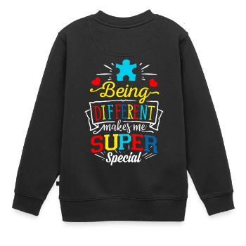 Autismus Autist ADHS Autism Asperger Geschenk - Kinder Premium Organic Sweatshirt - Schwarz - Hinten - AI Model Kid Female (0cm)