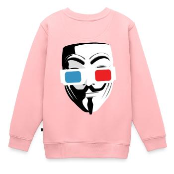 3D-Kino Brille Maske - Kinder Premium Organic Sweatshirt - Rosa - Hinten - AI Model Kid Female (0cm)