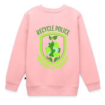Recycler la police Réduire la réutilisation Sauvegarder le cadeau de la planète Terre - Sweat Premium enfant bio - rose - Dos - AI Model Kid Female (0cm)