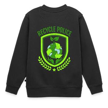 Recycling-Polizei Reduzieren Wiederverwendung Speichern Planet Planet Geschenk - Kinder Premium Organic Sweatshirt - Schwarz - Hinten - AI Model Kid Female (0cm)