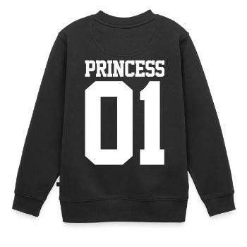 Princess 01 - Kids Premium Organic Sweatshirt - black - Back - AI Model Kid Female (0cm)