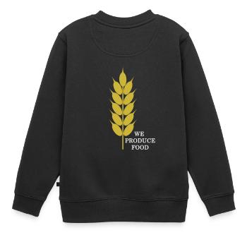 Agriculture, nous produisons des denrées alimentaires - agriculture - Sweat Premium enfant bio - noir - Dos - AI Model Kid Female (0cm)