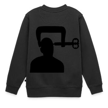 maux de tête - Sweat Premium enfant bio - noir - Dos - AI Model Kid Female (0cm)