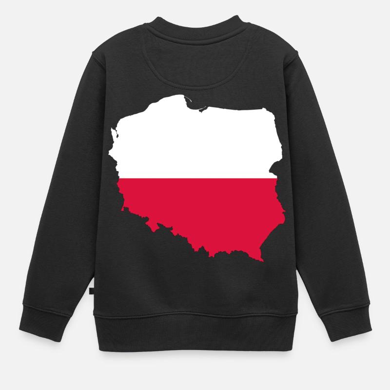 Polen Geschenk Land - Kinder Premium Organic Sweatshirt - Schwarz