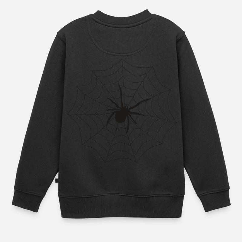 toile d'araignée - Sweat Premium enfant bio - noir