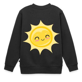 Sonne - Sonnenstrahlen Sonnenlicht Sommer Spass - Kinder Premium Organic Sweatshirt - Schwarz - Hinten - AI Model Kid Female (0cm)