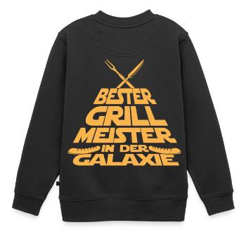Science Fiction Grillen - Kinder Premium Organic Sweatshirt - Schwarz - Hinten - AI Model Kid Female (0cm)