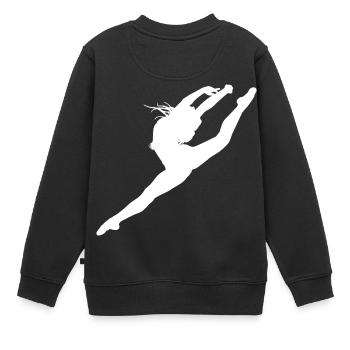Ballerina Ballet Danse Danseuse Danse - Sweat Premium enfant bio - noir - Dos - AI Model Kid Female (0cm)